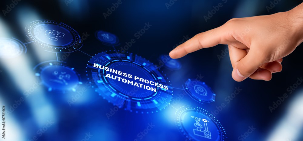 Aufkleber business process automation. technology to automate business tasks with ai