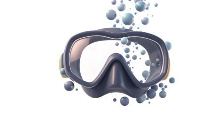 Diving Mask and Bubbles