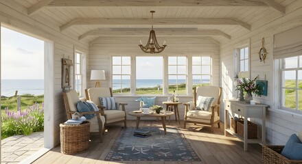 Coastal Cottage Living Room
