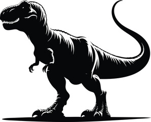 Historical T-rex animal vector illustration isolated on white background © Md Hasan