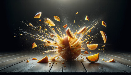 Explosion of a Fresh Orange – Dynamic Splash Art