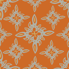 Seamless flowers pattern. Hand draw abstract pattern
