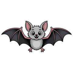 bat on a white