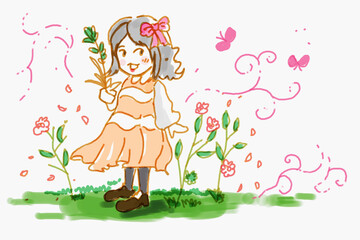 Abstract Painting of a Young Woman