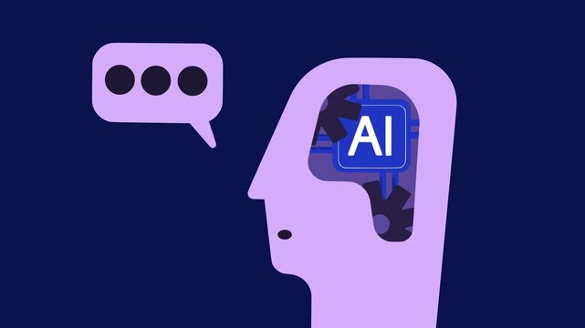 Animation of head with artificial inteligent chips