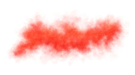 Red smoke cloud on a transparent background, ideal for visual effects, overlays, and digital artwork. High-resolution PNG with alpha channel for motion graphics, photo editing, and visual design.