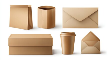 Obraz premium Beige packaging collection