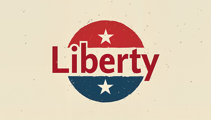 Liberty logo with stars and stripes design
