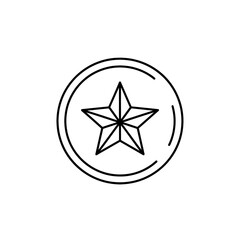 Star in Circle Outline
