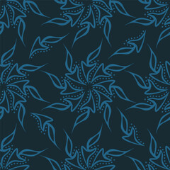 Trendy exotic hand drawn flowers seamless pattern. Floral background for textile, wallpaper, banner, covers, surface, printing and home decor. Flower vector illustration.