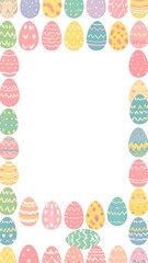 Colorful Easter eggs border