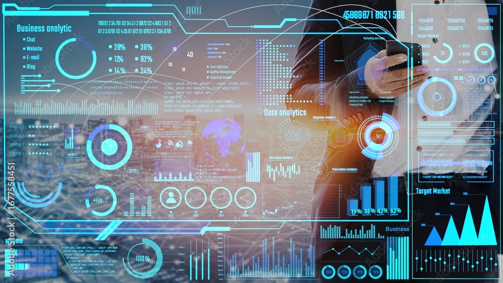 Poster data analytics and big data strategy for real-time analytics, predictive data modeling, business int