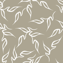 Seamless floral pattern, liberty ditsy print with gently tiny flowers. Cute botanical design, pretty ornament: hand drawn plants, simple small flowers, tiny leaves on a light pink background. Vector