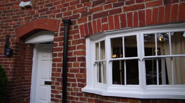 The Appealing Exterior Composed of Brick from Conventional Dwelling Located in Historic English Town