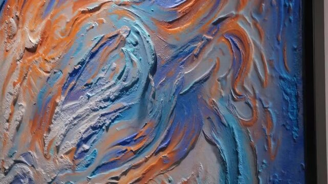 Artistic Rendering of Background with Plaster Surface and Abstract Paint