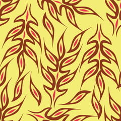 Trendy exotic hand drawn flowers seamless pattern. Floral background for textile, wallpaper, banner, covers, surface, printing and home decor. Flower vector illustration.