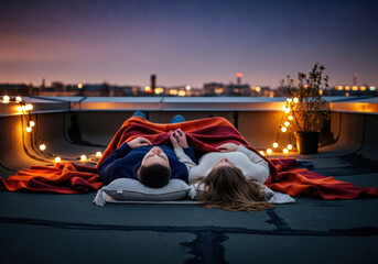 Rooftop Twilight Relaxation