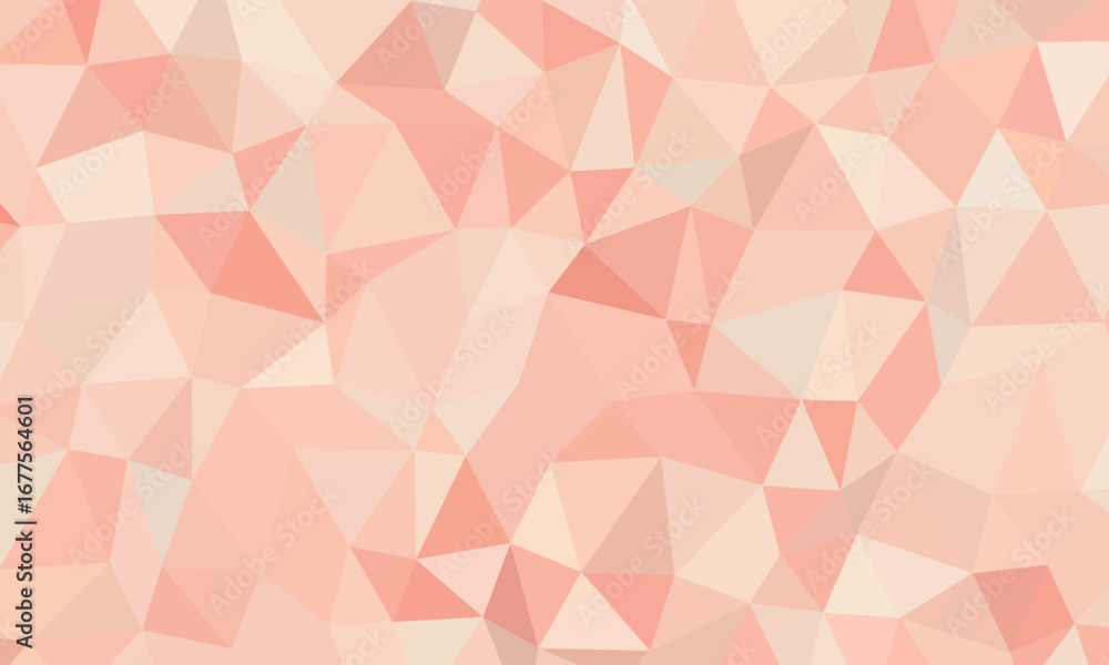 Poster abstract geometric low poly pattern of coral and peach hues with subtle cream highlights seamless ba