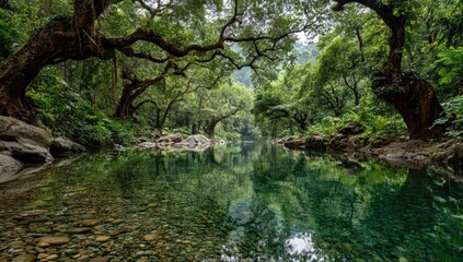 Tranquil forest stream