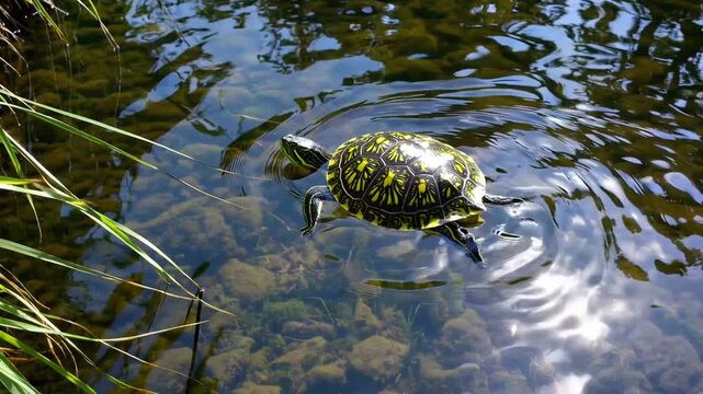 Wild Turtle Species Found in Central European Pond, Often Released from Domestic Aquariums, Affecting Local Ecology