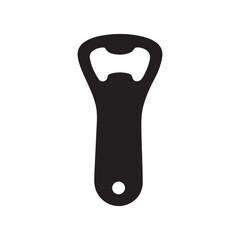 Bottle opener silhouette vector flat illustration design on white background