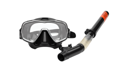 Snorkel Gear Set Isolated on White, Ready for Underwater Adventures and Exploration of Marine Life