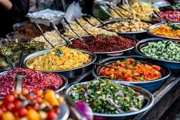 dried fruits and vegetables at the market