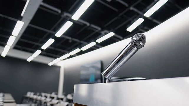 Sound Amplification Equipment Positioned in Newly Designed Educational Lecture Room