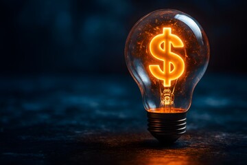 light bulb with dollar sign