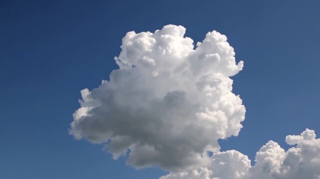 Clear blue sky with white clouds on summer day summer