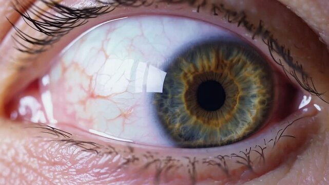 Extreme Close-Up graph of Eye Condition Displaying Corneal Thinning and Conical Protrusion