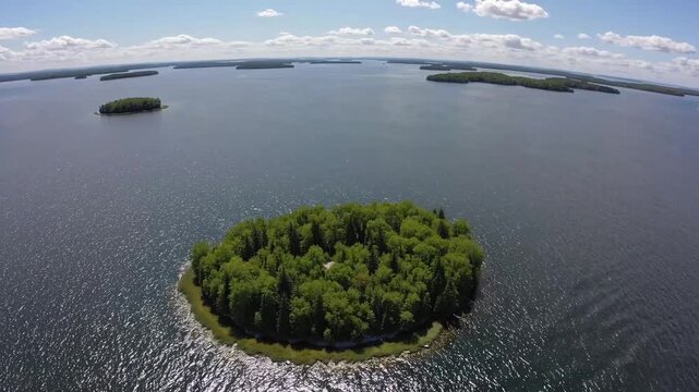One of the Numerous Islets in Proximity to Gananoque on Lake Ontario One of the Numerous Islets in Proximity to Gananoque on Lake Ontario. landscape