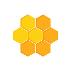 Colorful honeycomb vector art illustration