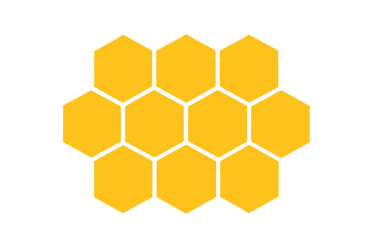 Colorful honeycomb pattern style vector art illustration - Powered by Adobe