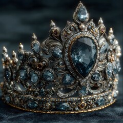 Sapphire diamond tiara luxury high resolution picture