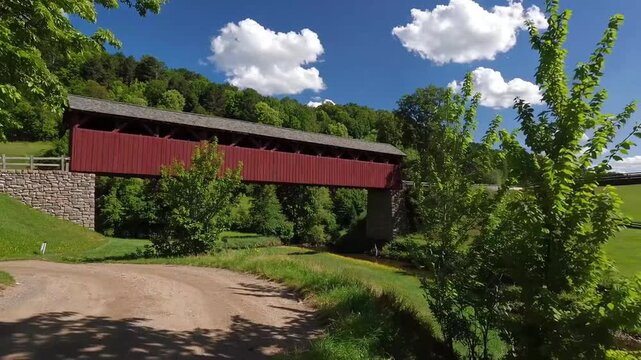 Covered Bridge for Transportation Over Waterway
