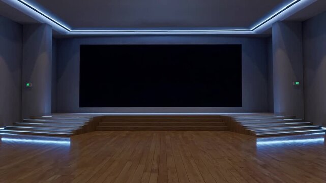 Perspective Visualization of Large Blank White Illuminated Display