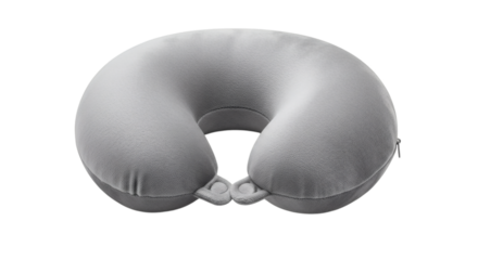 Comfortable Travel Neck Pillow Isolated Gray Background