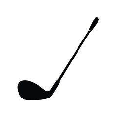 Silhouette of a golf club, representing sports equipment for golfing activity, golf bat silhouette vector illustration