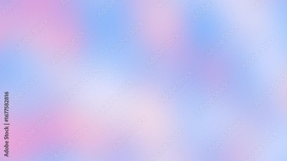 Poster holographic foil abstract loop background with blur and grain noise texture. pastel gradient in soft