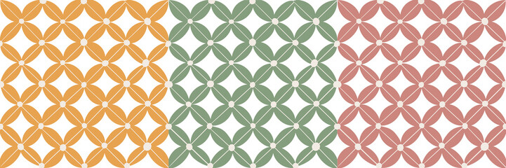 seamless pattern with geometric shapes. Batik indonesian pattern kawung. For textile, fashion, gift wrap, decoration