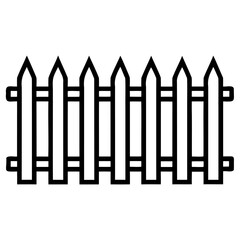 Simple black and white wooden fence design
