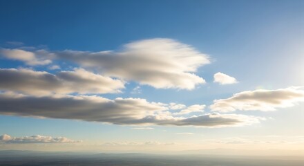 Fototapeta premium Beautiful Sky with Clouds at Sunset.