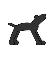 Dog Cartoon Vector Illustration Isolated on White Background