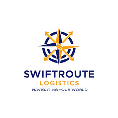 Swiftroute Logistics logo featuring a compass rose and the tagline Navigating Your World.