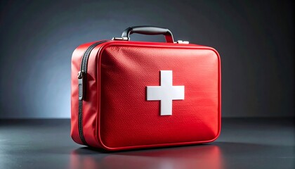 Red medical first-aid kit