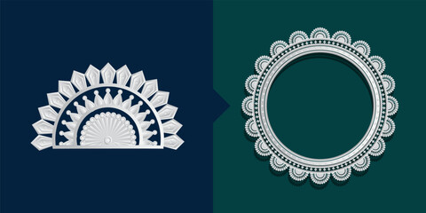 Durga Puja Circle border Border Decorations Durga Puja Frame Durga Puja Background	