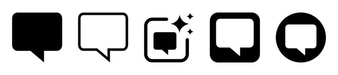Chat bubble vector PNG, talk icon for social media or apps