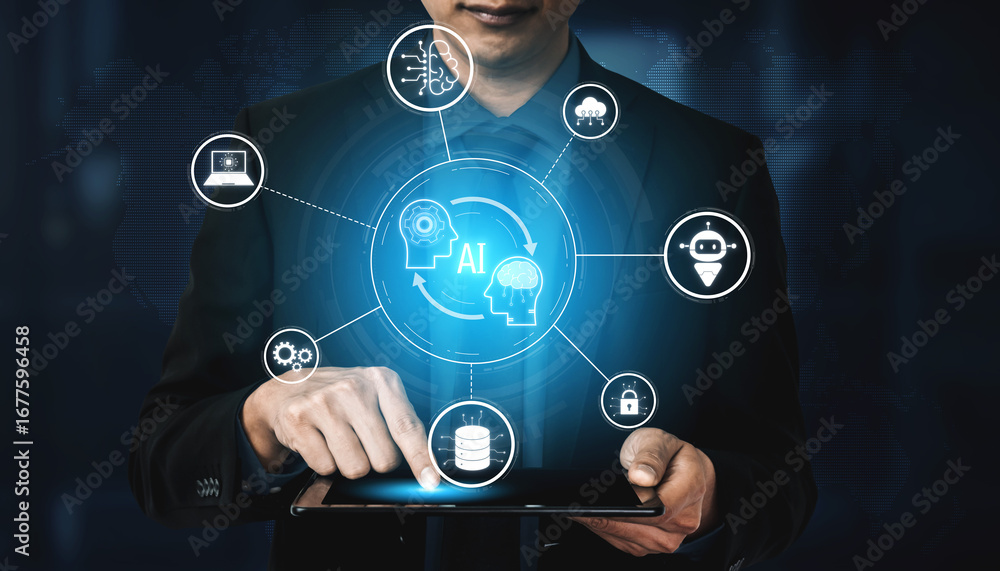 Poster ai collaboration and connectivity enhance ai, system, and connectivity by linking data, automation, 