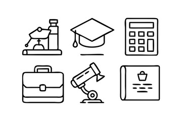 Vector art of education and business icons